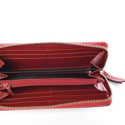 Gucci GG Supreme Monogram Tian Zip Around Wallet Beige Multicolor Red 5 of 8