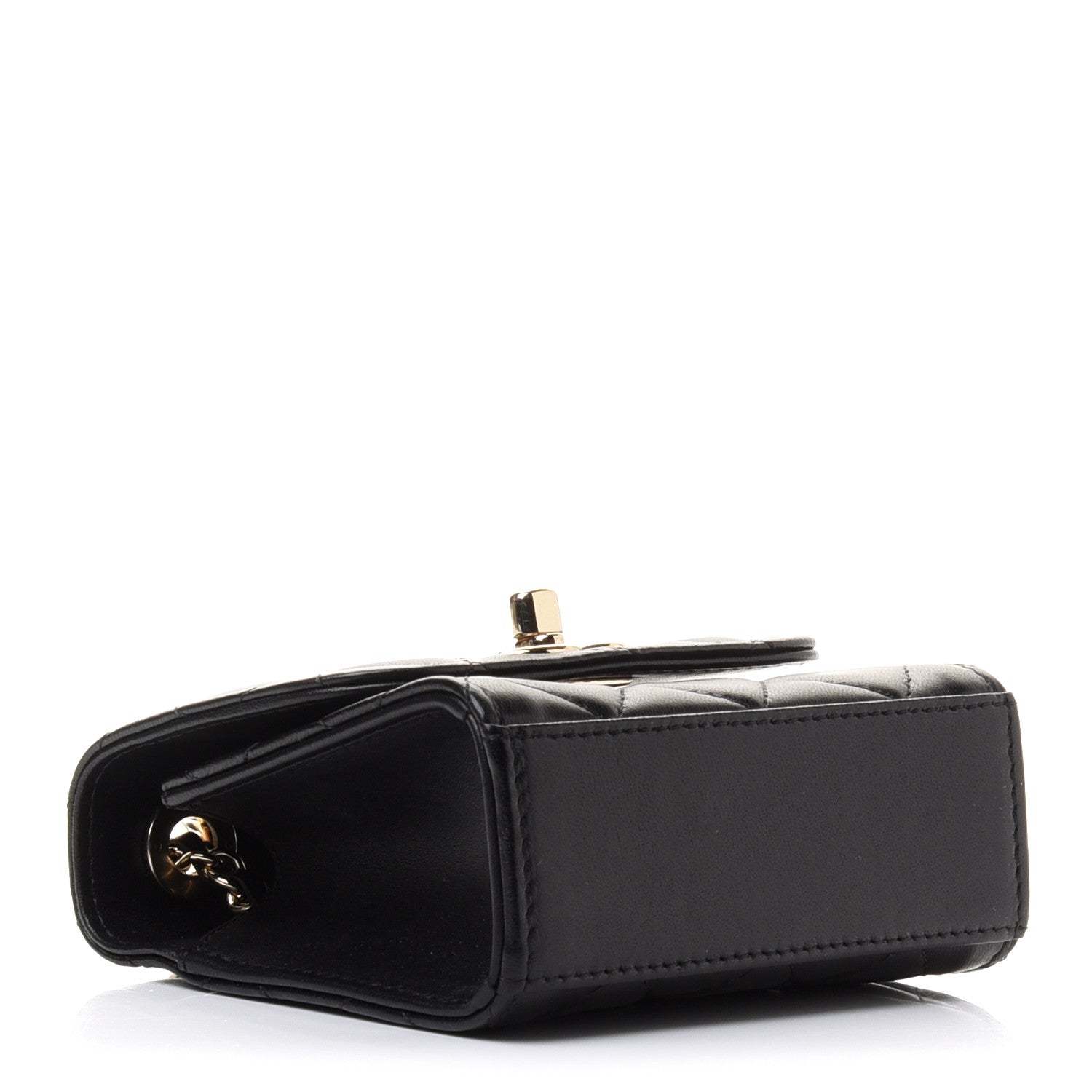 Chanel Lambskin Quilted Mini Trendy CC Chain Wallet Black 3 of 9
