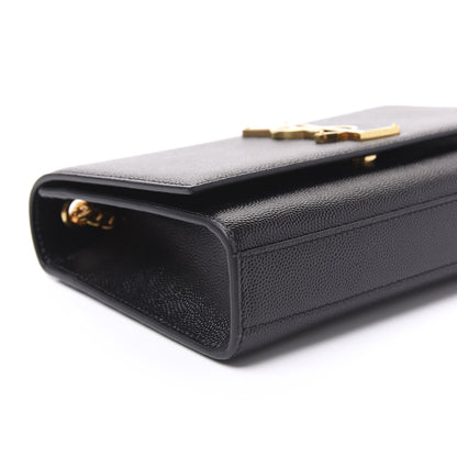 Saint Laurent Grain De Poudre Small Monogram Kate Satchel Black 6 of 8