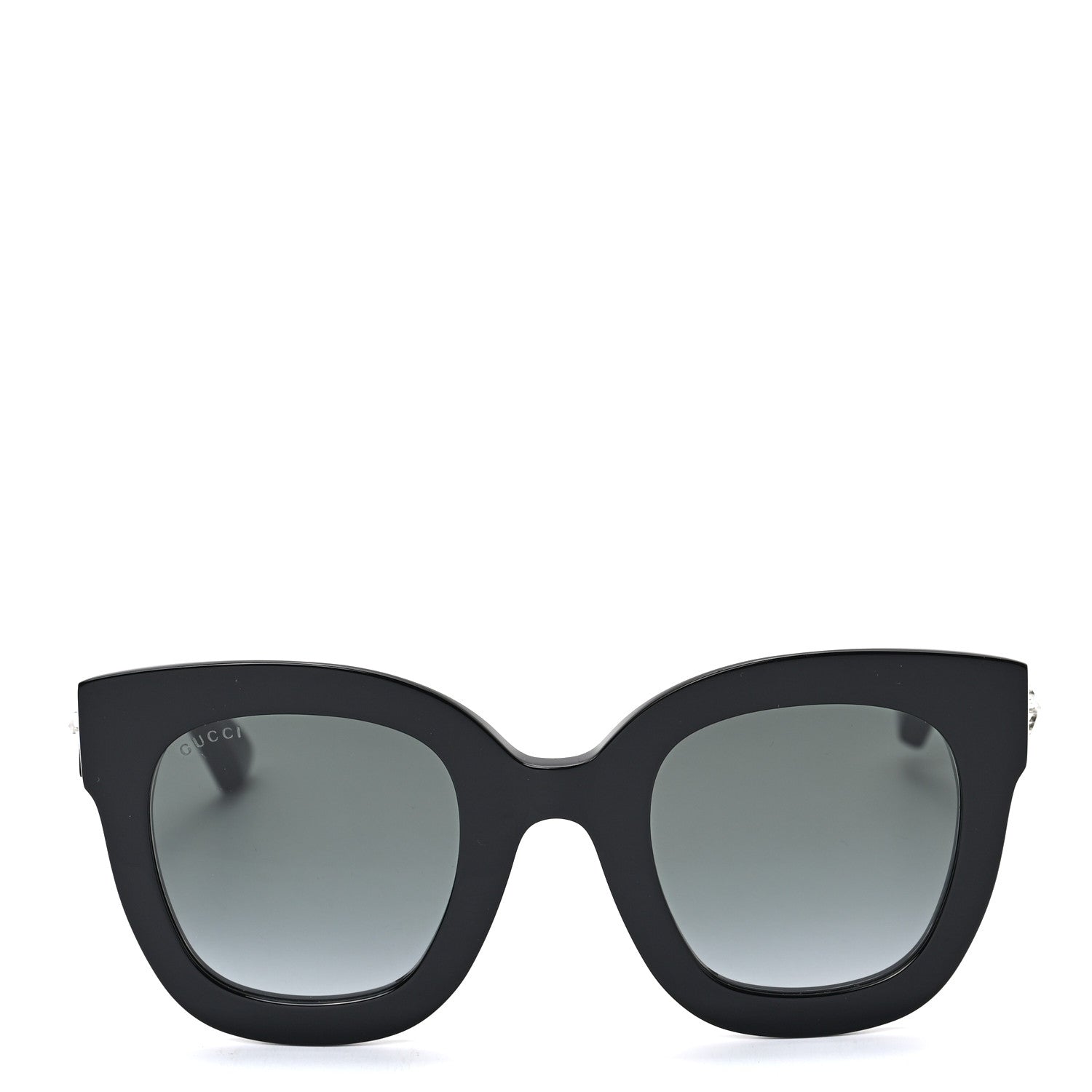 Gucci Acetate Crystal Star Round Frame Sunglasses GG0208S Black 2 of 6