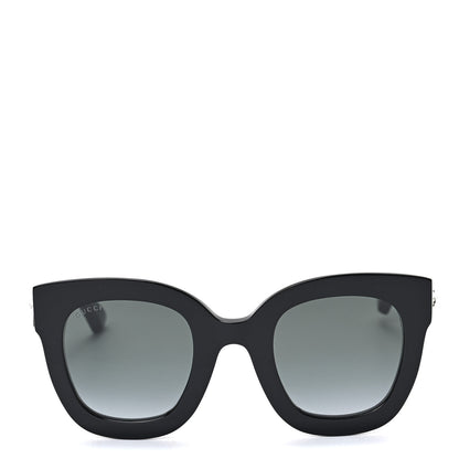 Gucci Acetate Crystal Star Round Frame Sunglasses GG0208S Black 2 of 6