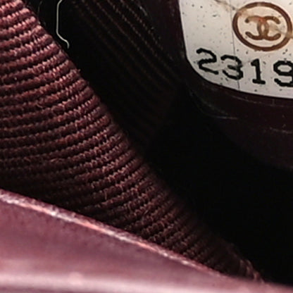 Chanel Calfskin Quilted Gold Bar Flap Burgundy 8 of 10