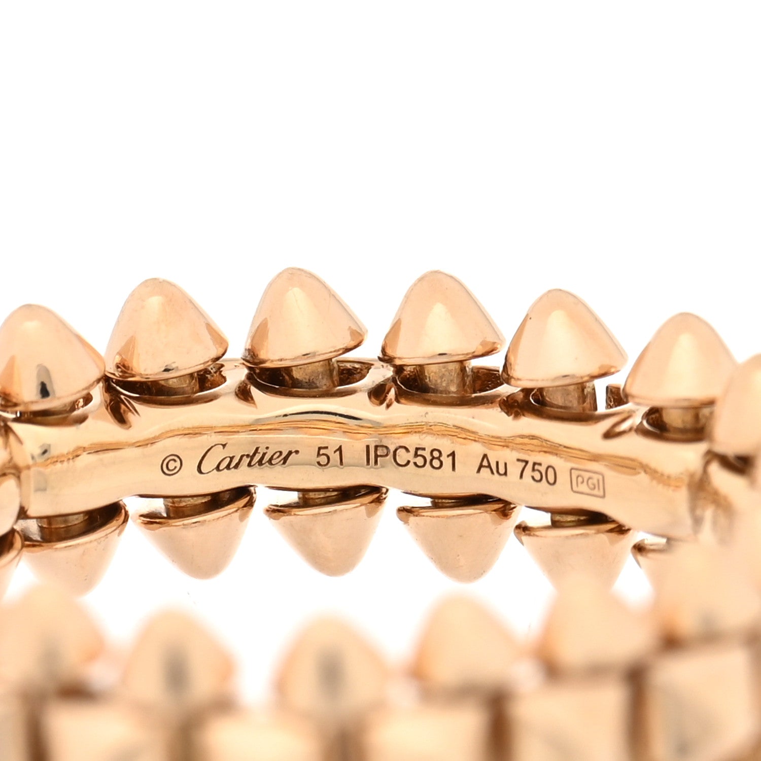 Cartier 18K Pink Gold SM Clash De Cartier Ring 51 5.75 4 of 5