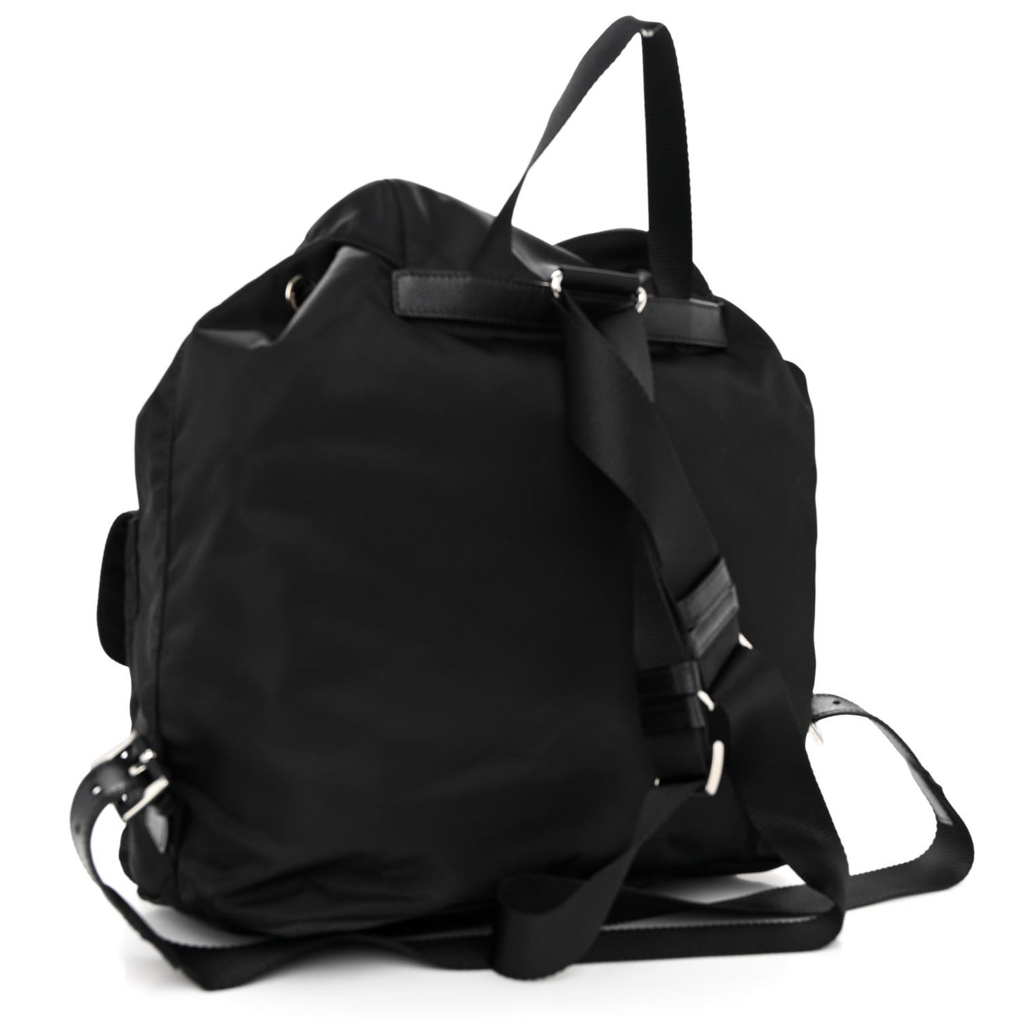 Re-Nylon Saffiano Medium Backpack Black