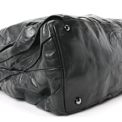 Chanel Glazed Calfskin Twisted Bowling Bag Grey 9 of 10