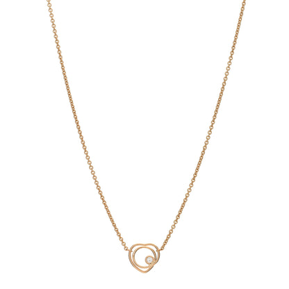 Hermes 18K Rose Gold Diamond TPM Vertige Coeur Necklace ST 1 of 3