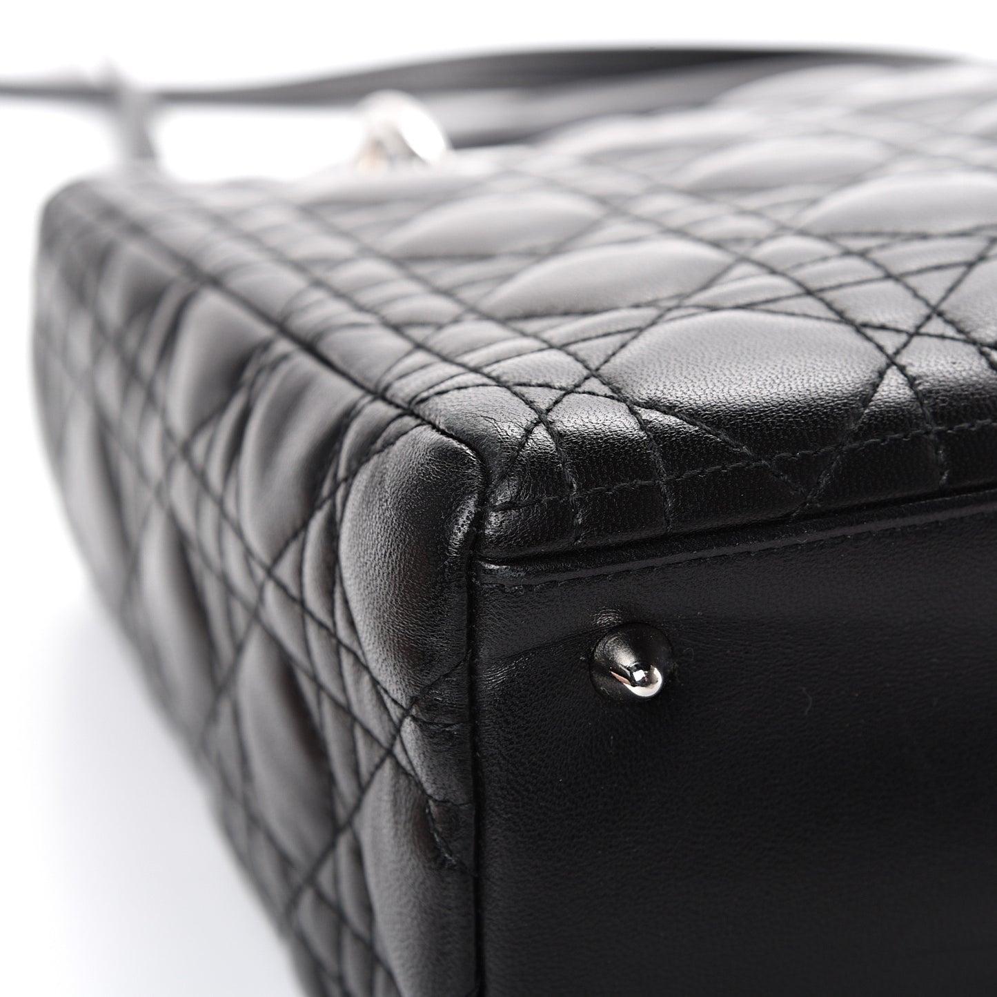 Lambskin Cannage Medium Lady Dior Black