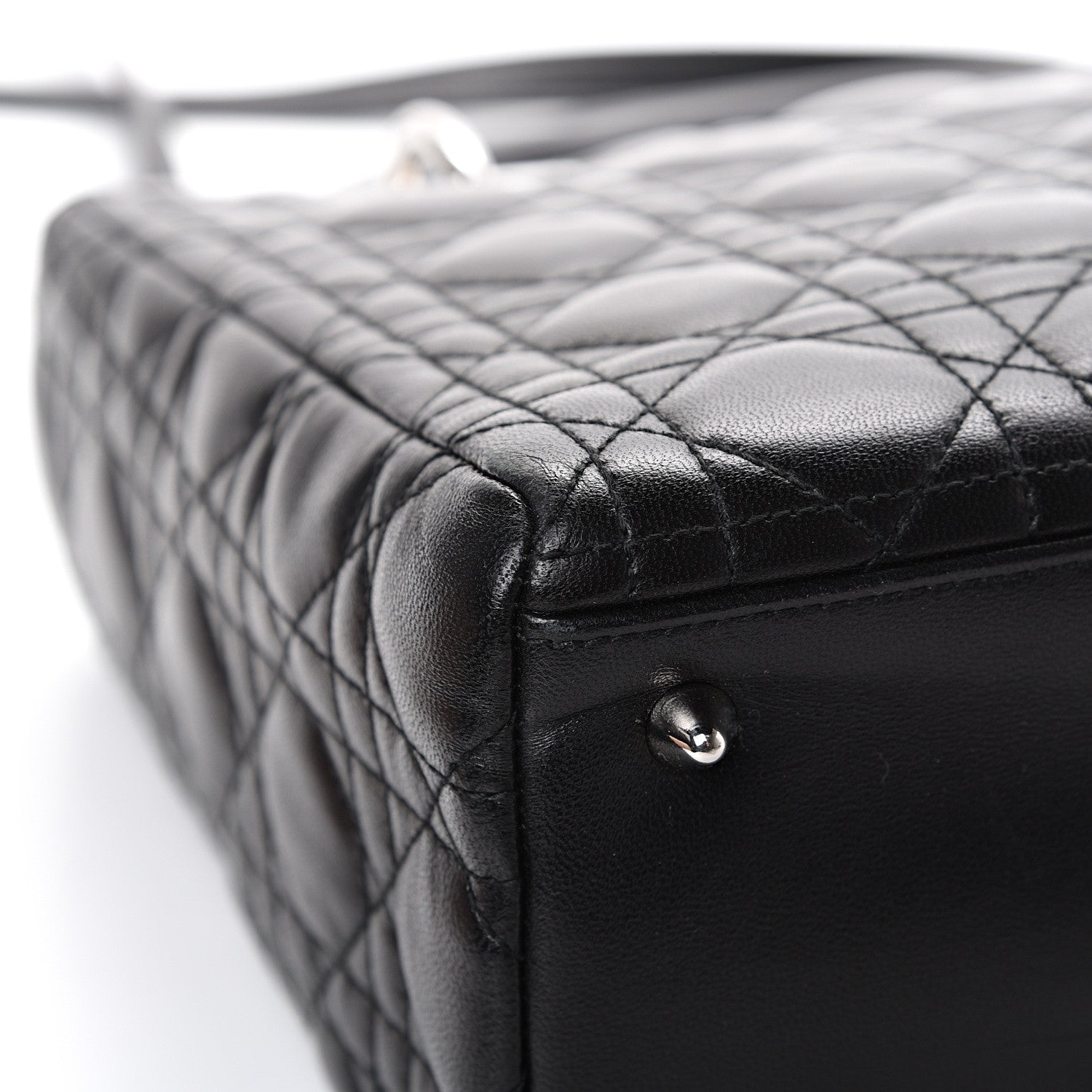 Christian Dior Lambskin Cannage Medium Lady Dior Black 11 of 13