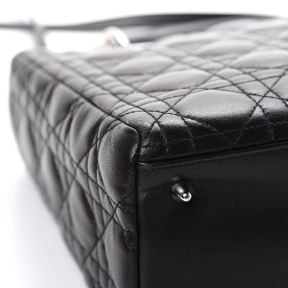 Christian Dior Lambskin Cannage Medium Lady Dior Black 11 of 13