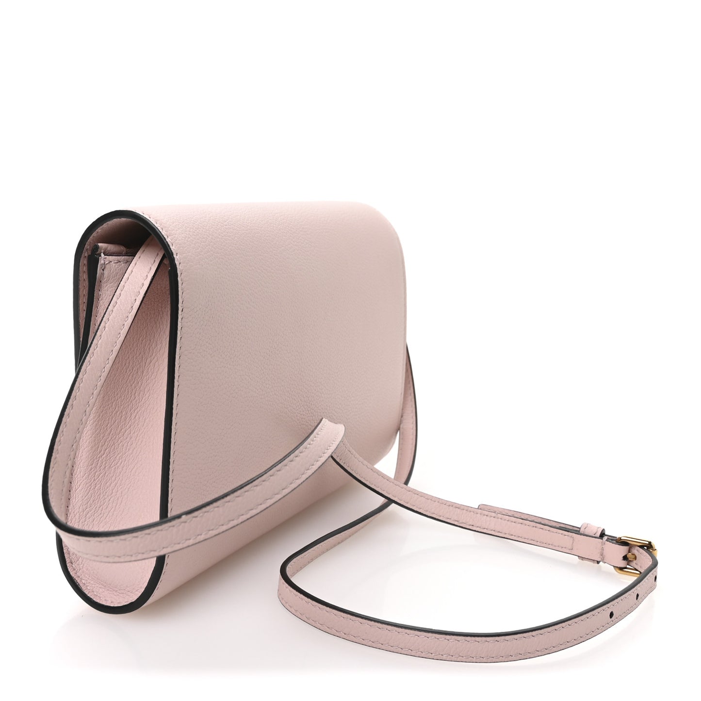 Grained Calfskin La Medusa Crossbody Bag Dusty Rose