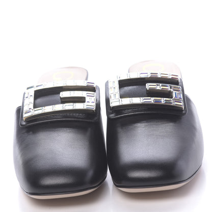 Gucci Malaga Kid Crystal Square G Madelyn Mules 36.5 Black 2 of 9