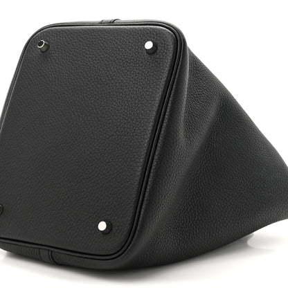 Hermes Taurillon Clemence Picotin Lock 22 MM Black 9 of 10