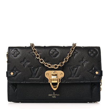Louis Vuitton Empreinte Vavin Chain Wallet Black 1 of 8