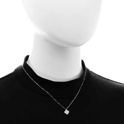 Van Cleef & Arpels 18K White Gold Diamond Sweet Alhambra Pendant Necklace 2 of 6