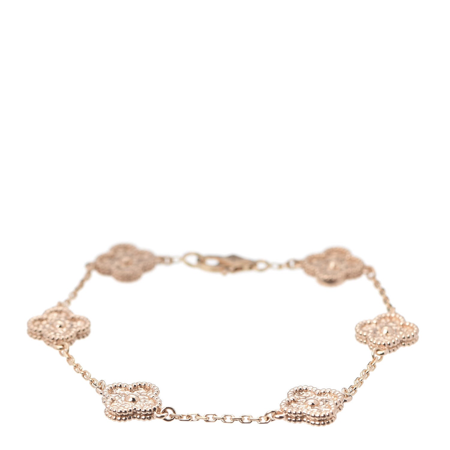Van Cleef & Arpels 18K Rose Gold 6 Motifs Sweet Alhambra Bracelet 1 of 6