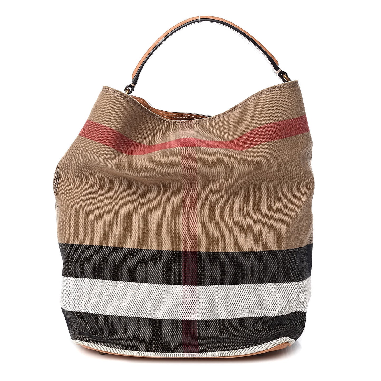 Canvas Mega Check Medium Ashby Hobo Saddle Brown
