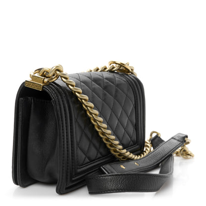 Chanel Lambskin Quilted Small Boy Flap Black 3 of 10