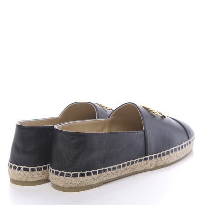 Chanel Calfskin Chain CC Espadrilles 39 Black 4 of 9