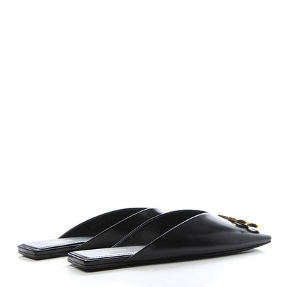 Balenciaga Soft Calfskin Double Square BB 5mm Mules 38 Black 4 of 9