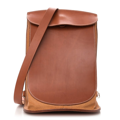 Hermes Barenia Peau Porc Sacoche Pour Selle Backpack Fauve 1 of 10