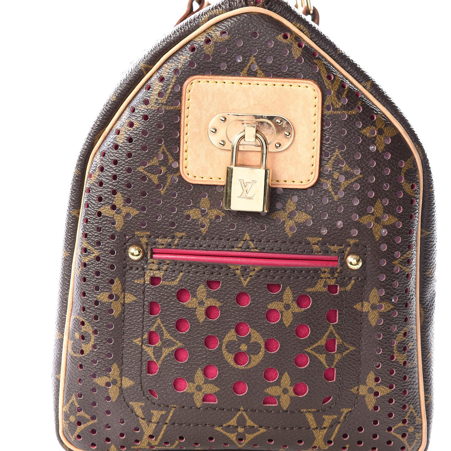 Monogram Perforated Speedy 30 Fuchsia