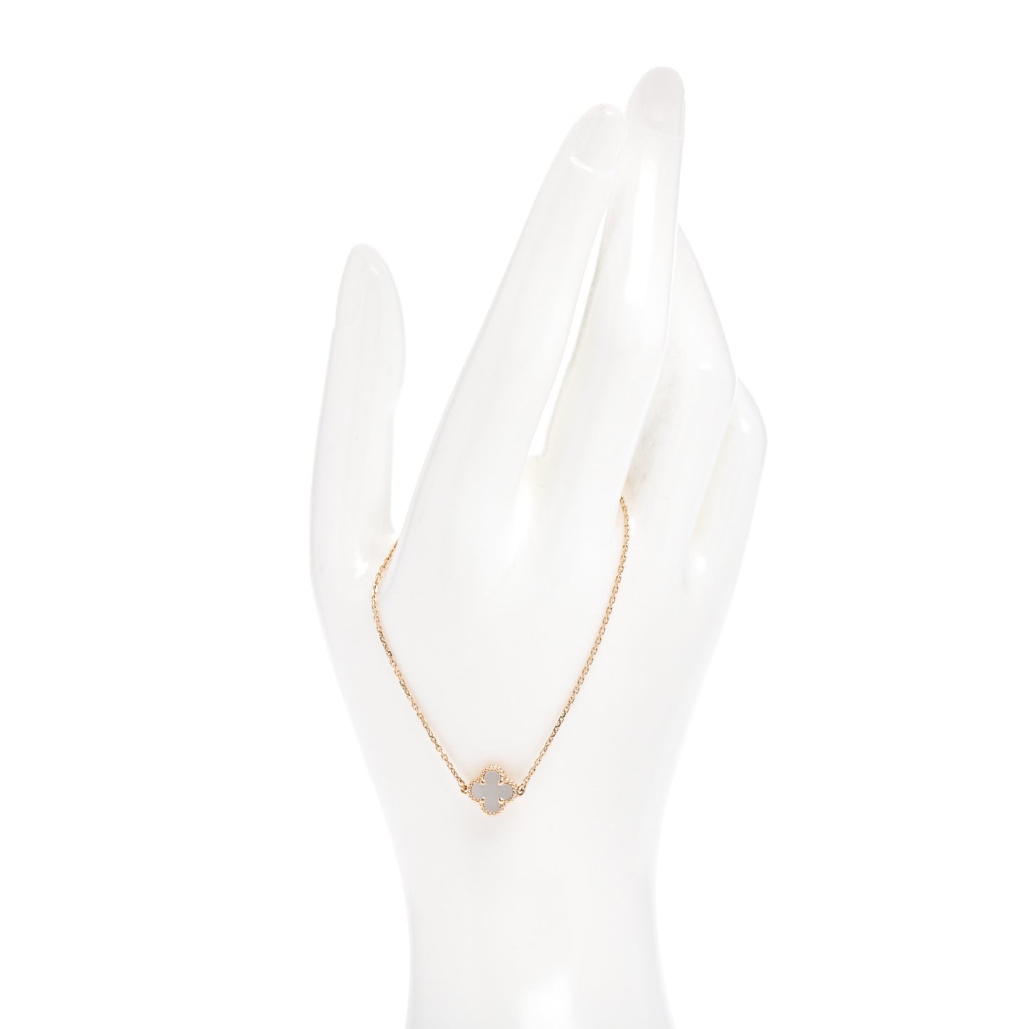 18K Yellow Gold Mother of Pearl Sweet Alhambra Bracelet