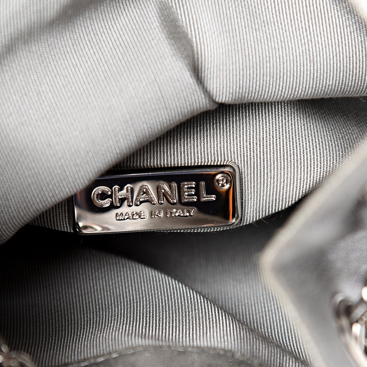 Metallic Lambskin Quilted Small In Seoul Backpack Silver
