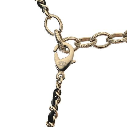 Chanel Metal Lambskin CC Crystal Locket Necklace Red 4 of 5