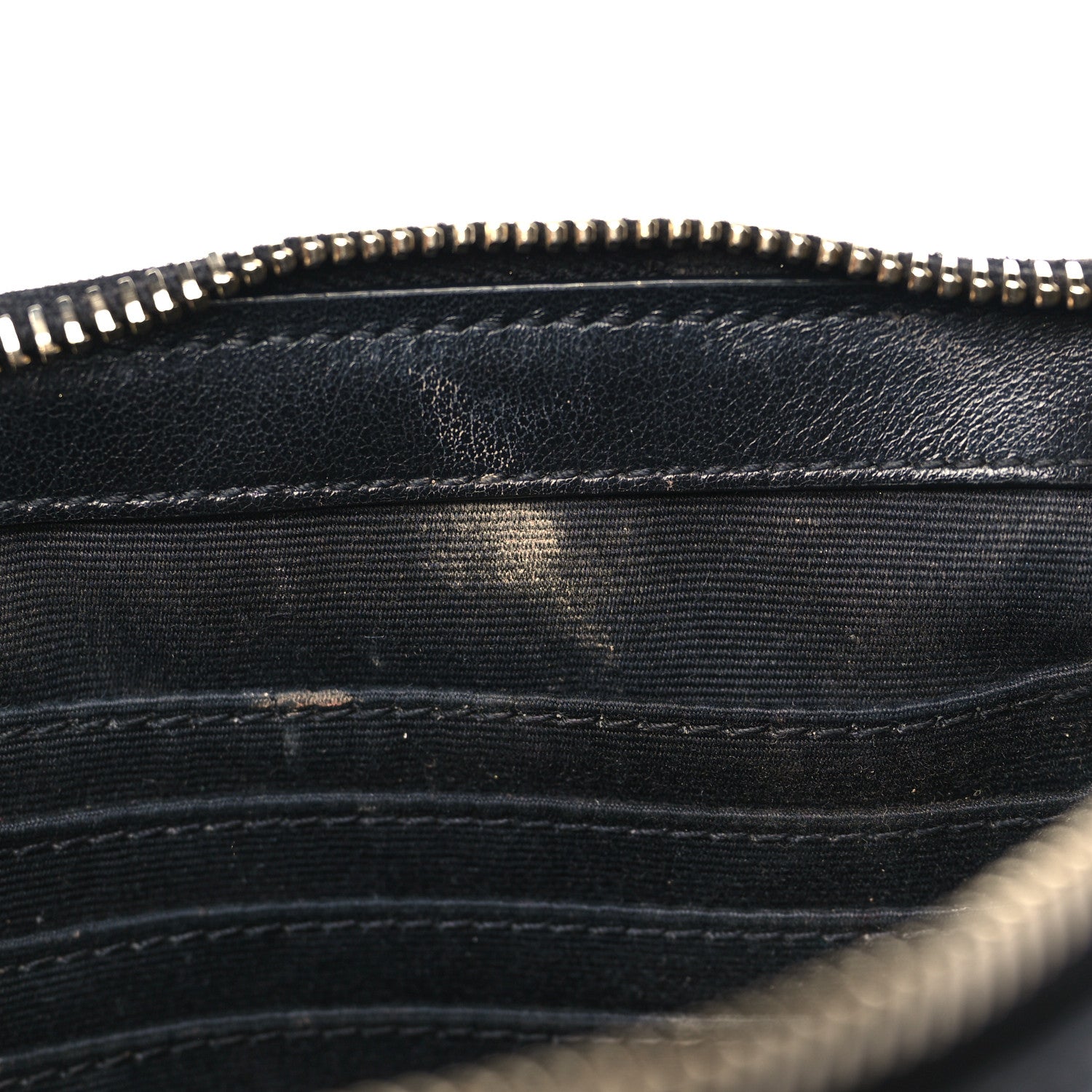 Saint Laurent Calfskin Matelasse Chevron Monogram A5 Wristlet Black 10 of 10