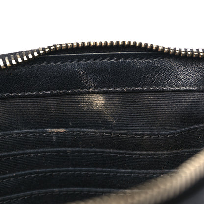 Saint Laurent Calfskin Matelasse Chevron Monogram A5 Wristlet Black 10 of 10