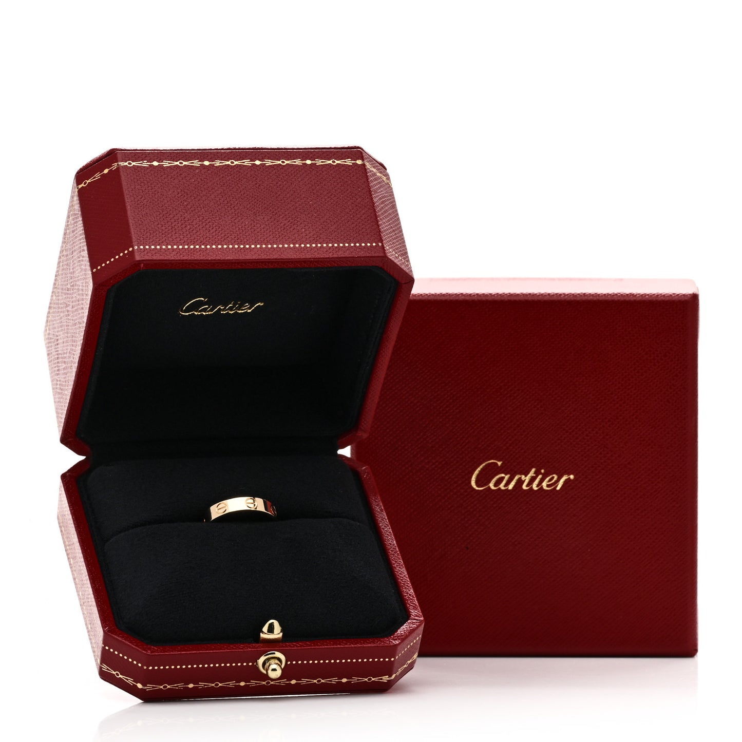 18K Yellow Gold 3.5mm LOVE Wedding Band Ring 50 5.25