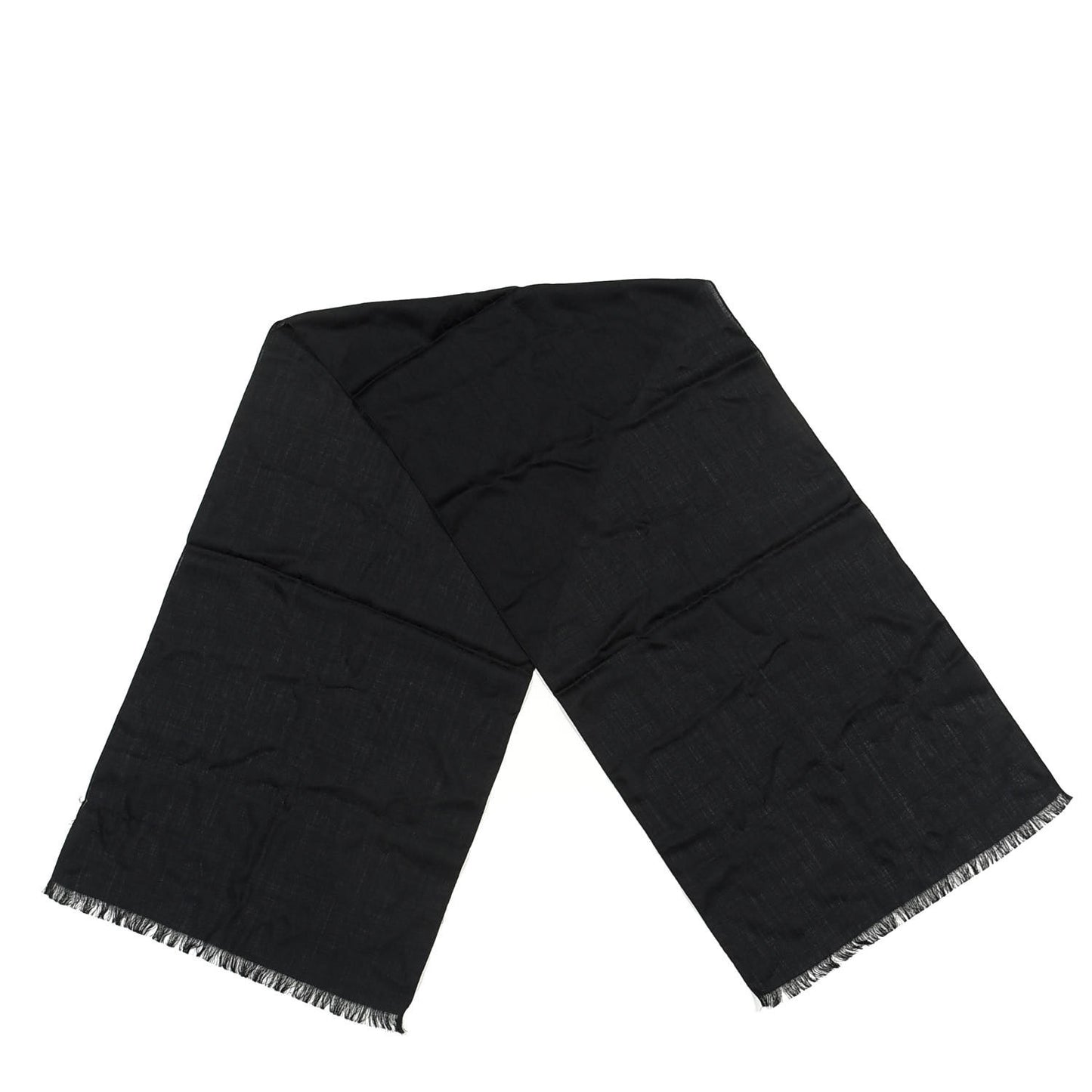 Wool Silk GG Monogram GGNat Scarf Black