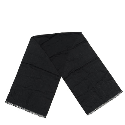 Gucci Wool Silk GG Monogram GGNat Scarf Black 2 of 3