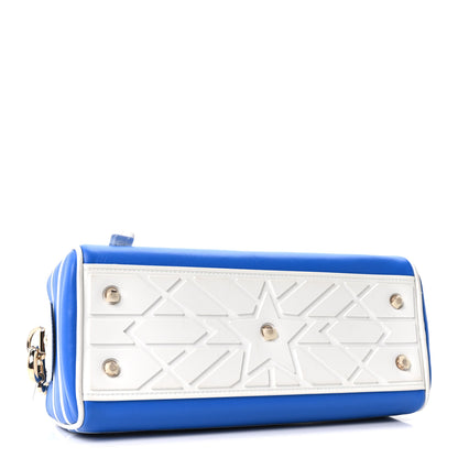 Christian Dior Calfskin Small Dior Vibe Zip Bowling Bag Blue 3 of 9