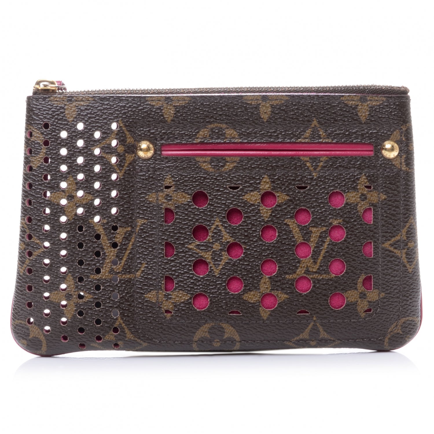 Louis Vuitton Monogram Perforated Pochette Plat Fuchsia 1 of 7