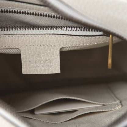 Gucci Grained Calfskin Logo Messenger Bag White 6 of 11