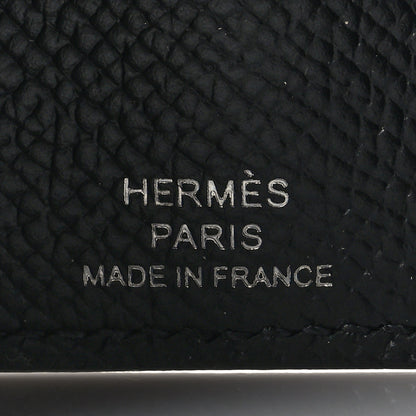 Hermes Epsom Bearn Multicles 4 Key Holder Black 6 of 8