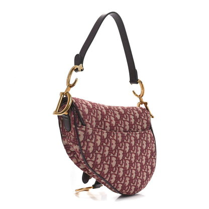 Christian Dior Oblique Saddle Bag Burgundy 3 of 10