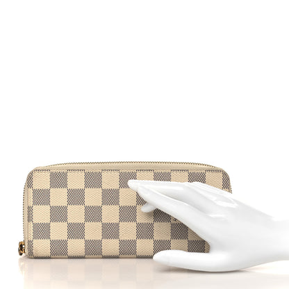 Louis Vuitton Damier Azur Clemence Wallet Rose Ballerine 2 of 10