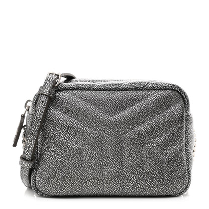 Saint Laurent Metallic Grain De Poudre Y Quilted Monogram Mini Loulou Camera Bag Gun Metal 1 of 9