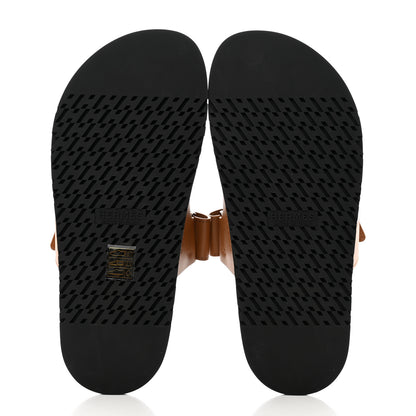 Hermes Calfskin Womens Chypre Sandals 39 Naturel 5 of 9