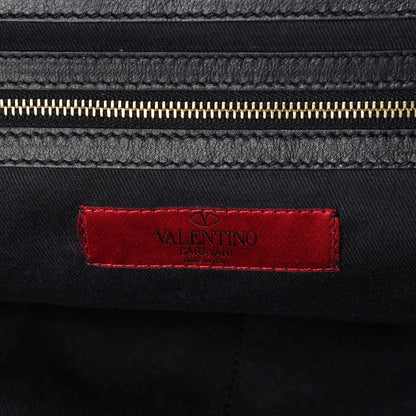 Valentino Garavani Vitello Rockstud Single Handle Flap Tote Black 9 of 14