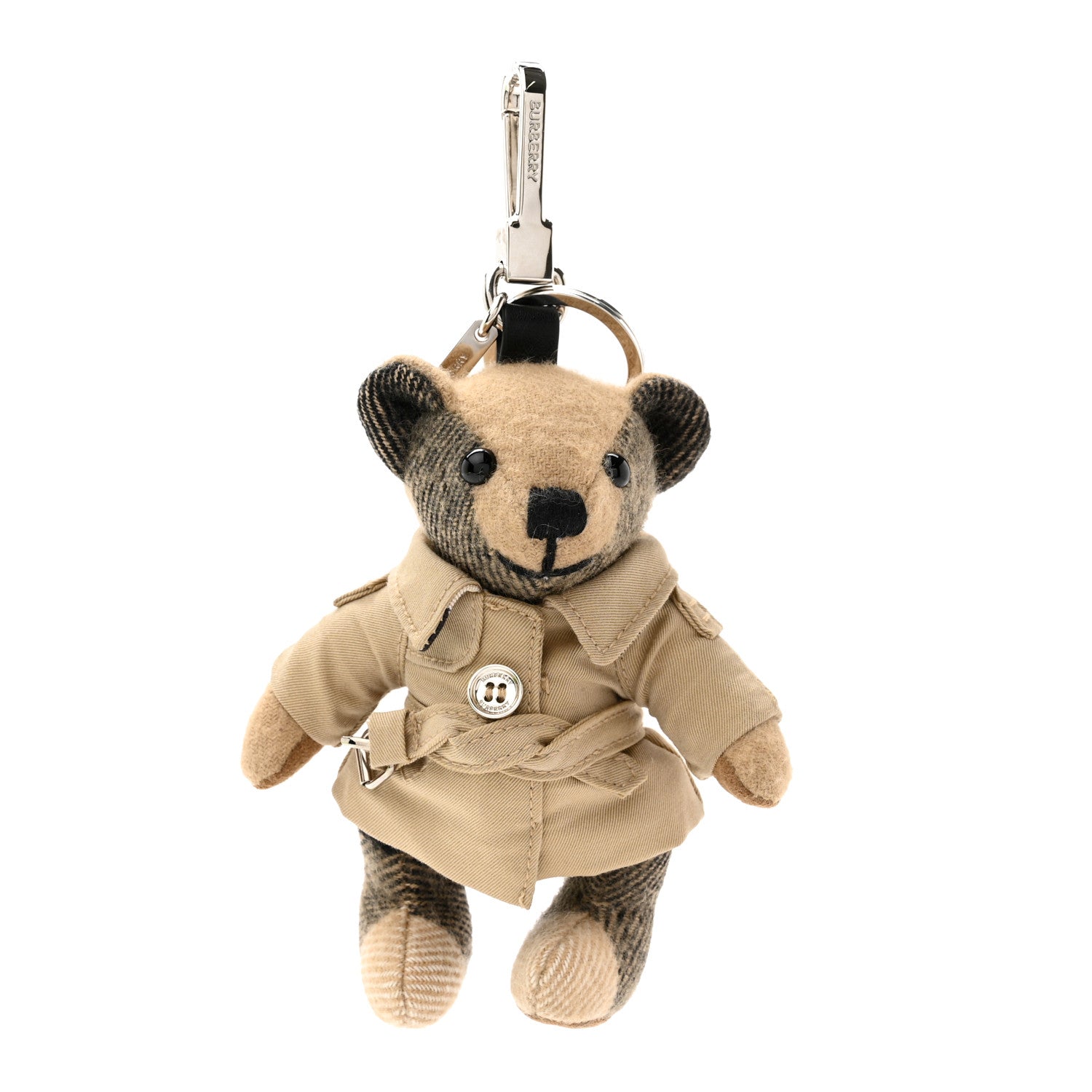 Burberry Cashmere Thomas Trench Teddy Bear Keychain Charm Camel 1 of 4