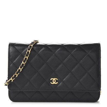 Chanel Caviar Quilted Wallet On Chain WOC Black 1 of 12
