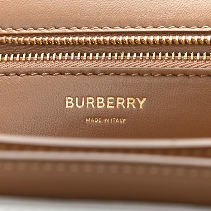 Burberry Smooth Calfskin Monogram Medium TB Bag Chalk White Camel 6 of 11