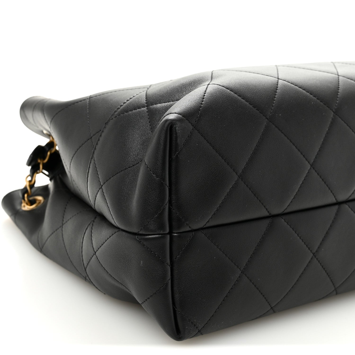 Chanel Calfskin Quilted Large Coco Base Shopping Bag Black 9 of 10