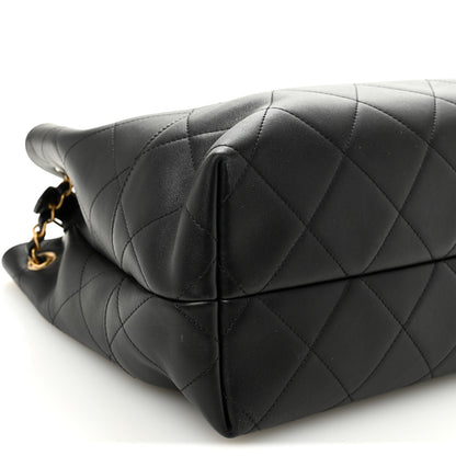 Chanel Calfskin Quilted Large Coco Base Shopping Bag Black 9 of 10