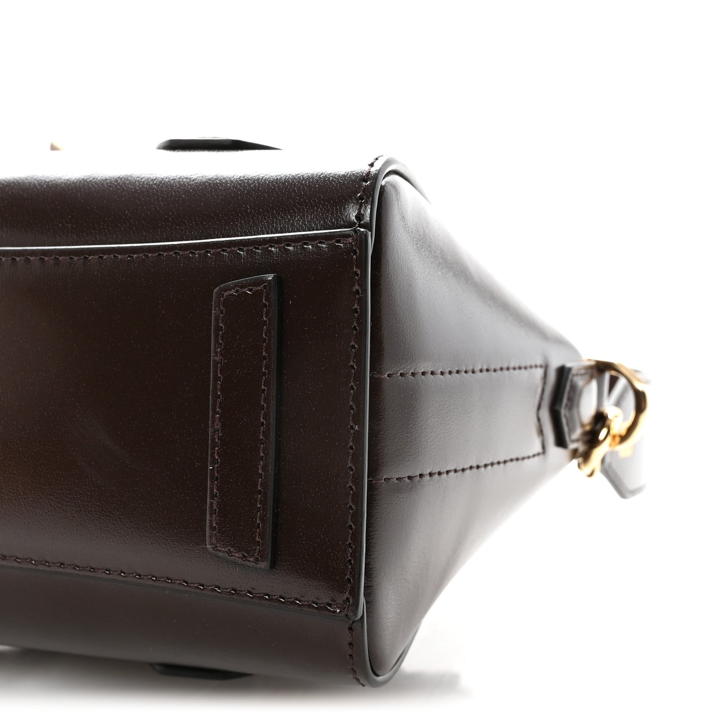 Box Calfskin Toy Lock Antigona Shoulder Bag Ebony Brown
