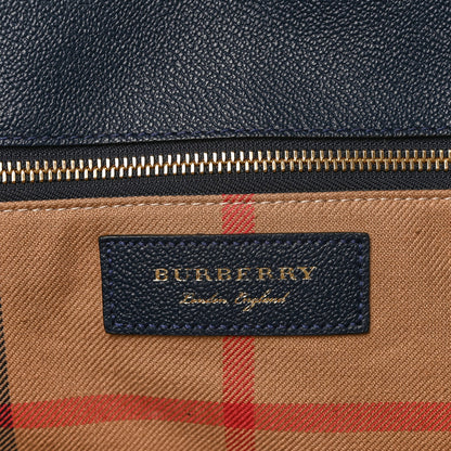 Burberry Soft Grain Calfskin Medium Buckle Tote Blue Carbon 6 of 9