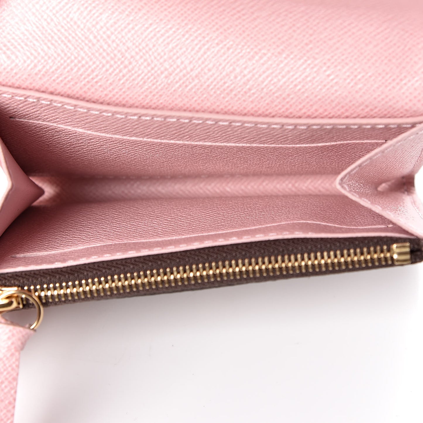 Damier Ebene Rosalie Coin Purse Rose Ballerine